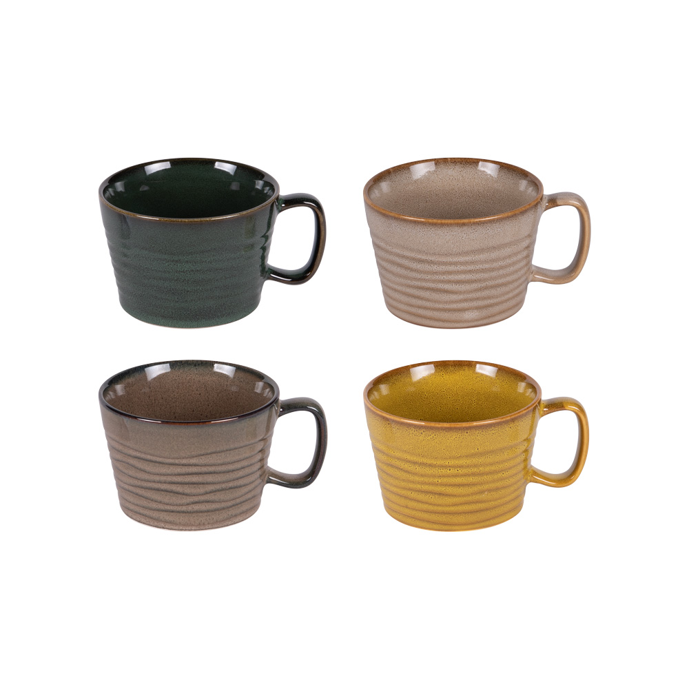 Coffret de 4 mugs bas Kili 40 cl - KILI, TABLE PASSION