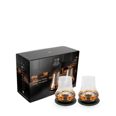 2 sets de dégustation Whisky avec socles rafraichissants basalte en coffret cadeau Atmosphère Whisky PEUGEOT