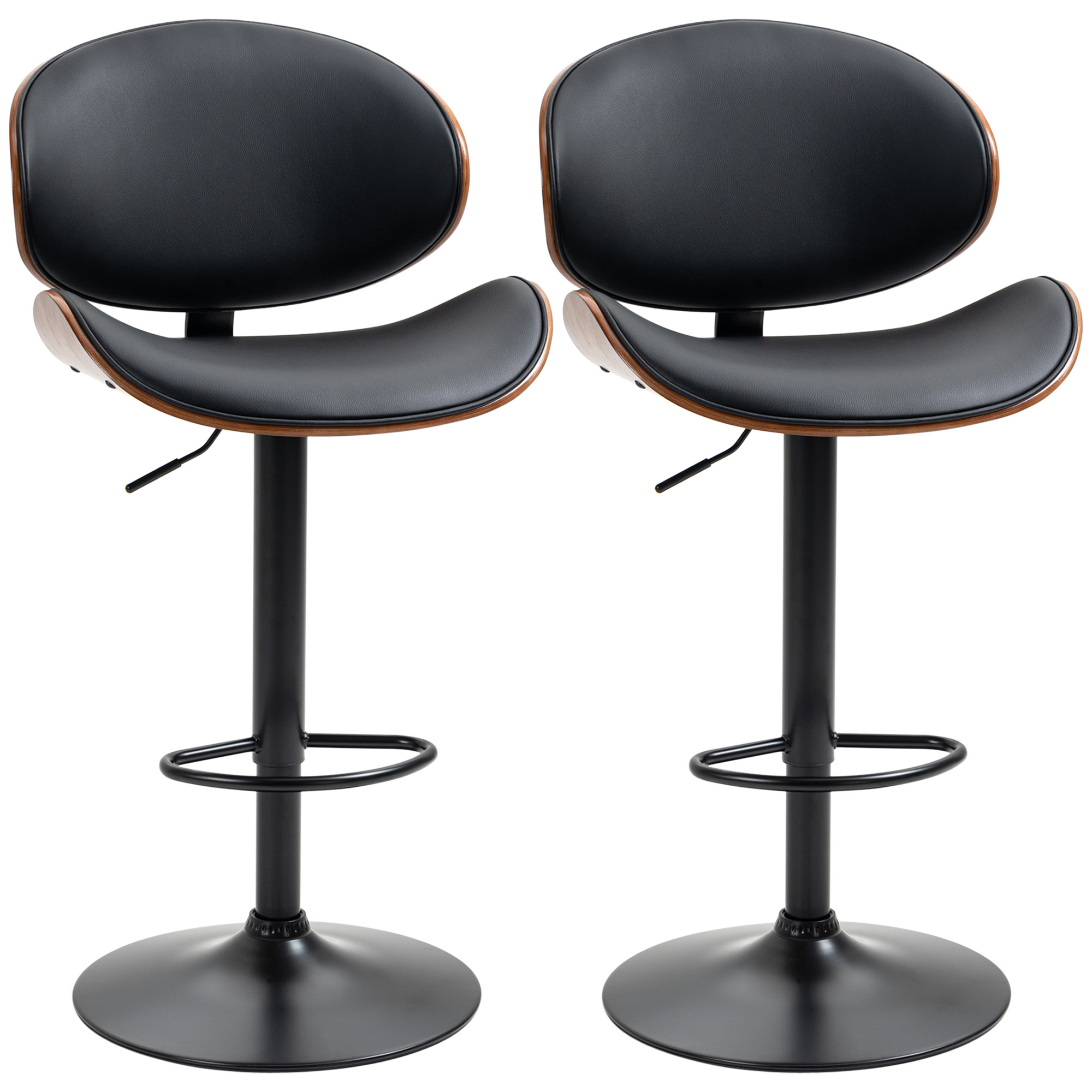 Tabouret de bar Revêtement synthétique PU, HOMCOM