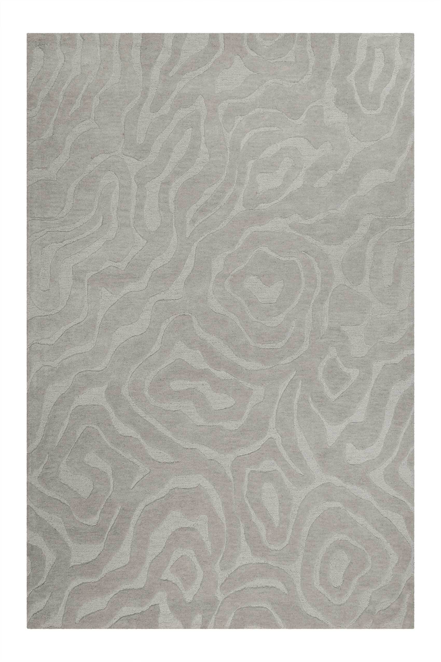 Tapis fait main motif abstrait et relief , Bay Edition, ESPRIT