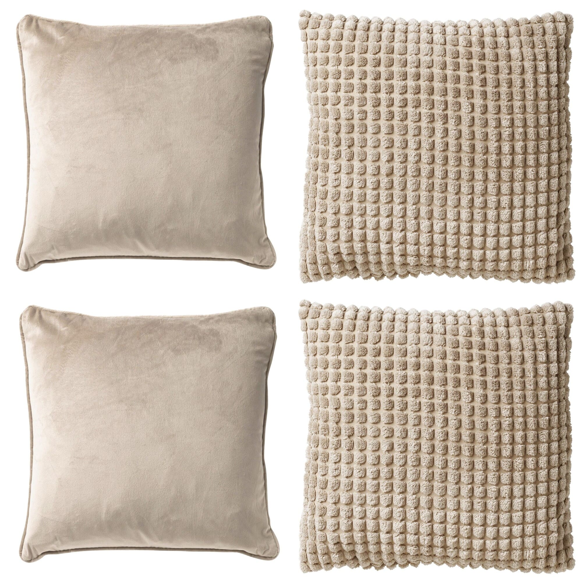 Coussins Harmonie textures (Lot de 4), DUTCH DECOR