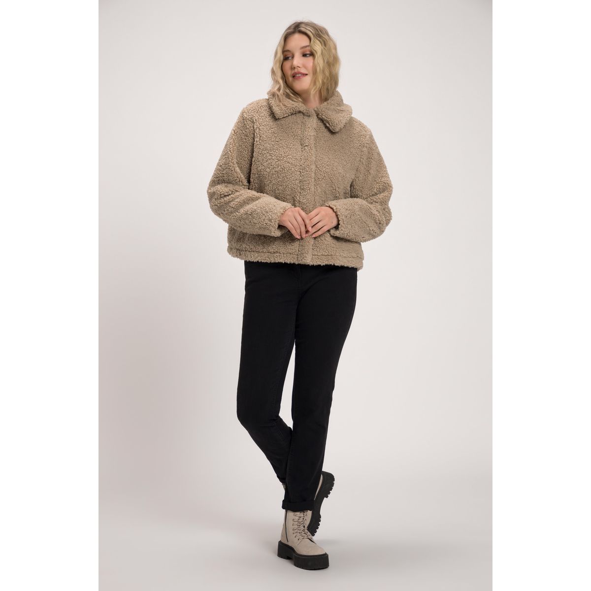 Veste teddy beige Ulla Popken La Redoute