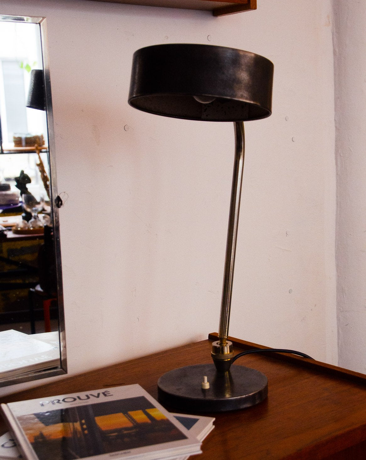 Lampe en métal industriel Julia N°903 - Bon état, DEBONGOUT