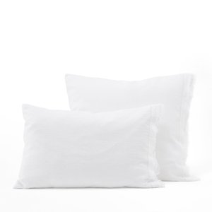 Estavelle Fringed 100% Washed Linen Pillowcase AM.PM image
