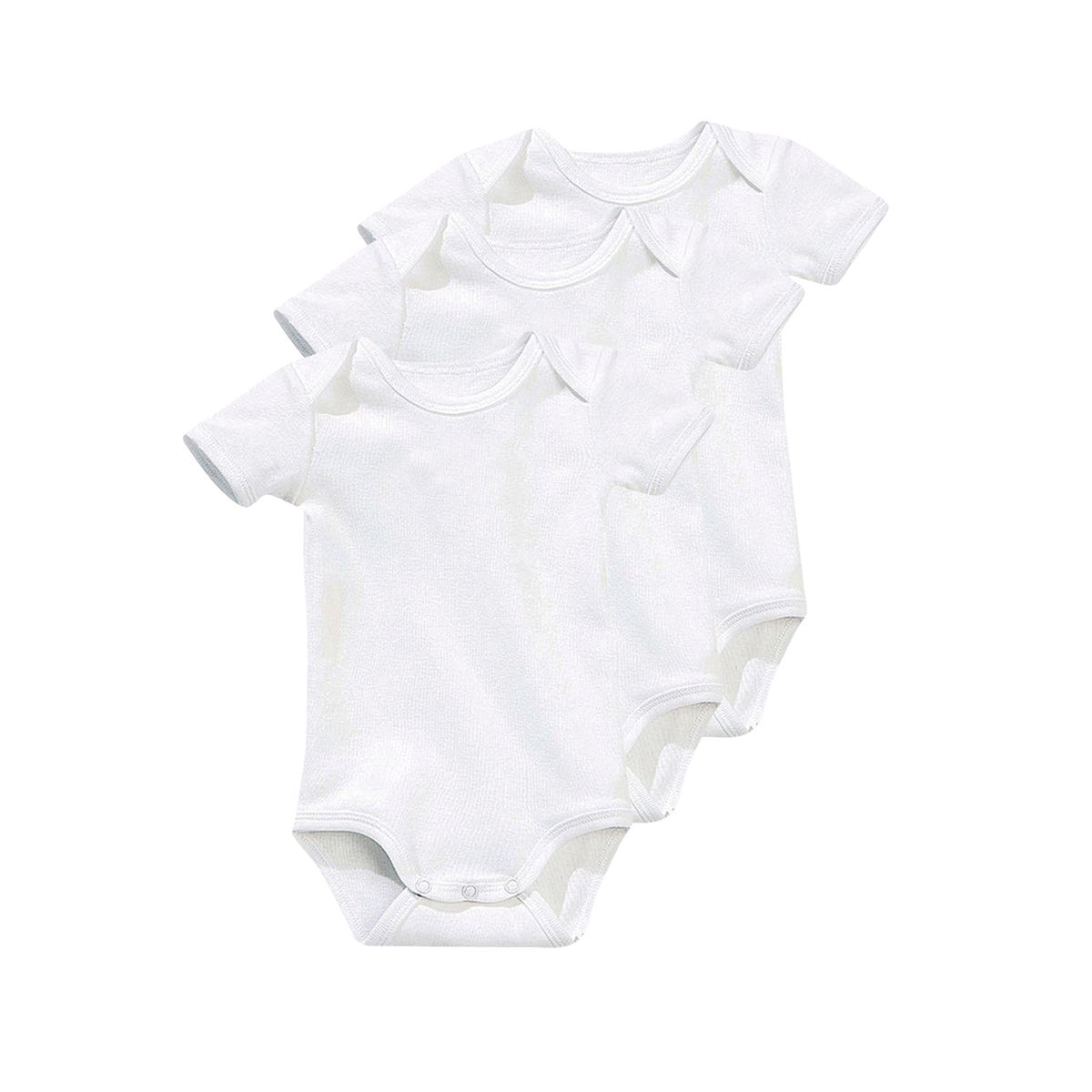 Lot De 3 Bodies Bebe Pur Coton Blanc Manches Courtes Blanc Vertbaudet La Redoute Lot De 3 Bodies Bebe Pur Coton Blanc Manches Courtes Blanc Vertbaudet La Redoute
