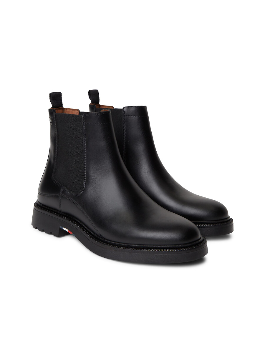 Bottines chelsea en cuir, TOMMY HILFIGER