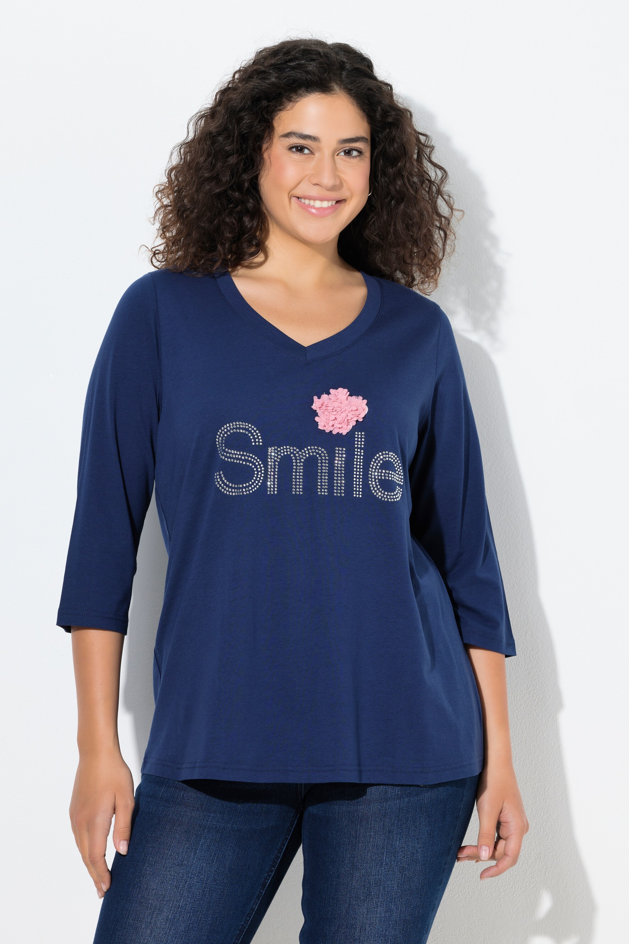 T-shirt message SMILE, ULLA POPKEN