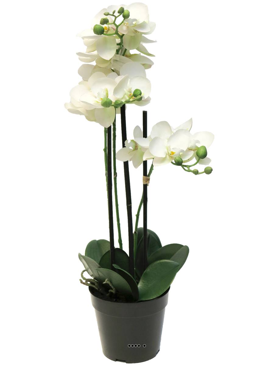 Orchidée Phalaenopsis factice pot 3 hampes, ARTIFICIELLES