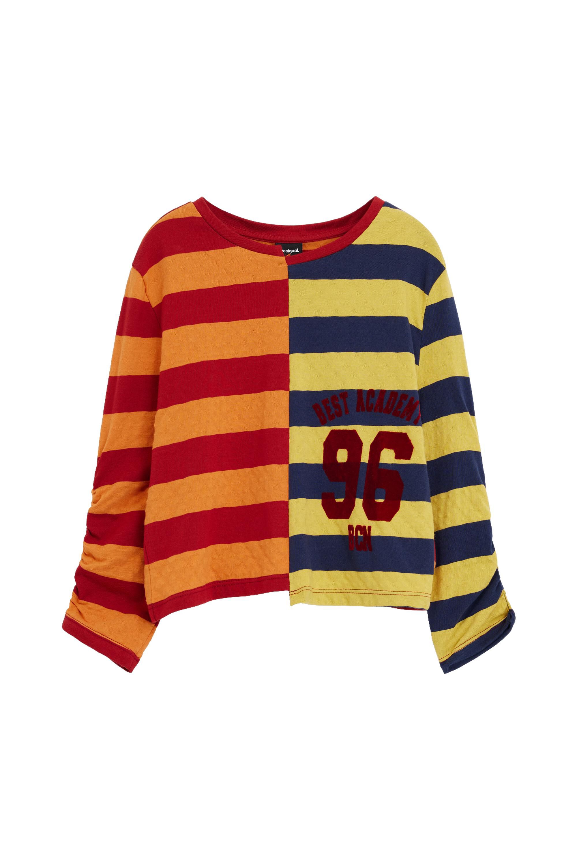 T-shirt moulant à rayures, DESIGUAL