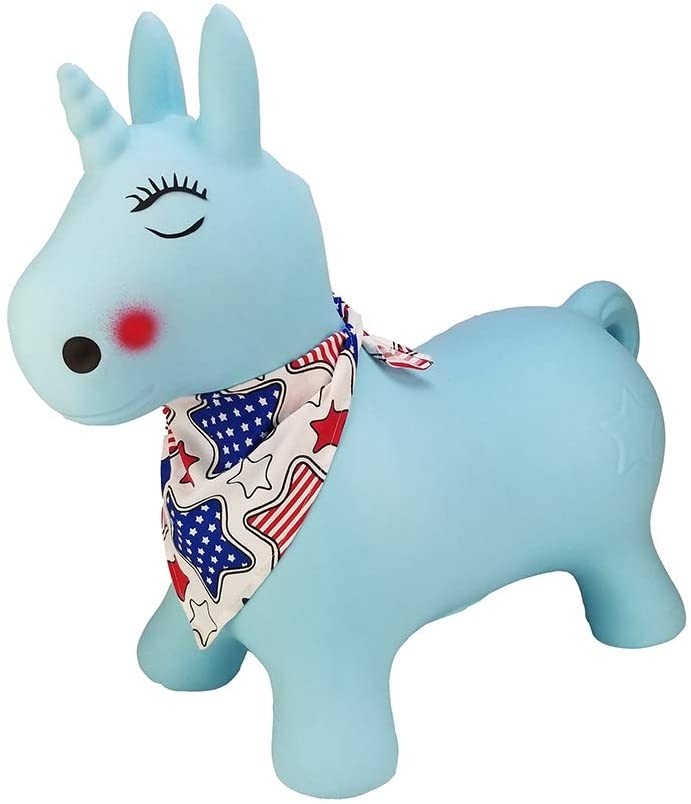 Animal Sauteur Licorne Avec Foulard - Funbee, FUNBEE