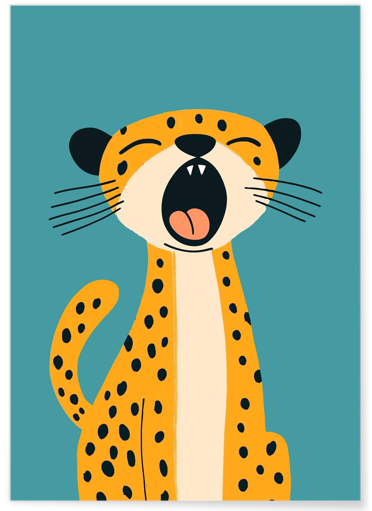 Affiche Guépard qui baille, L'AFFICHERIE