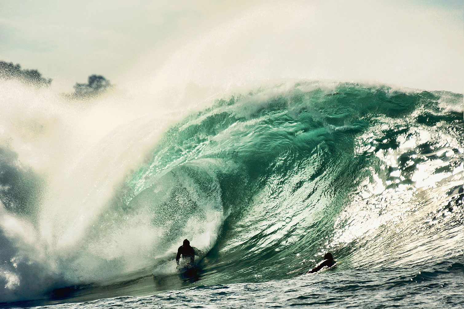 Tableau surf tube en bodyboard, HEXOA