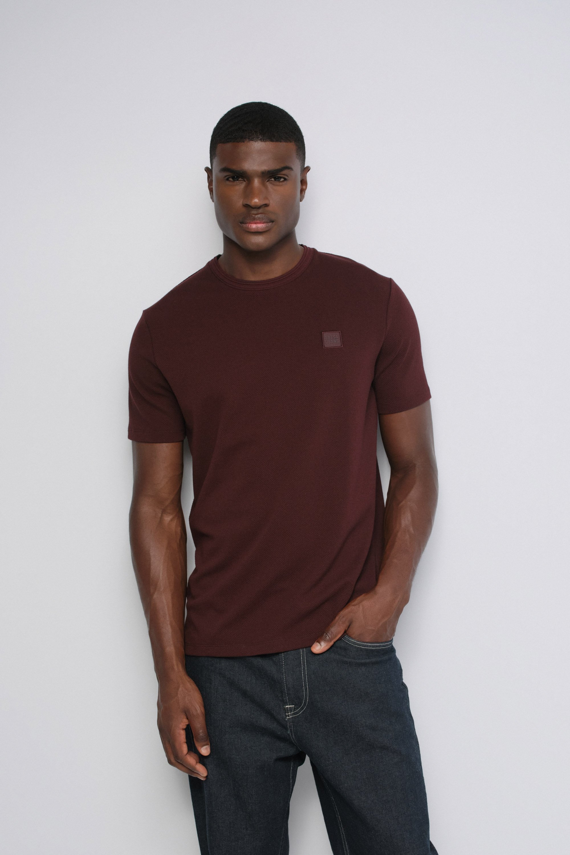 T-SHIRT TEXTURÉ, SALSA JEANS