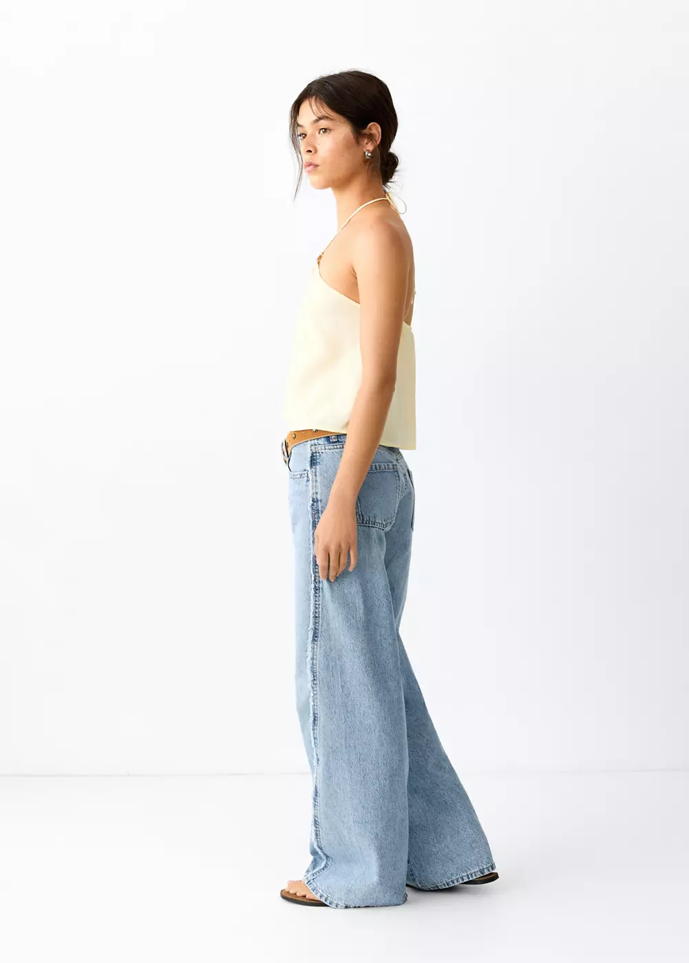 Jean low waist wide leg, MANGO TEEN
