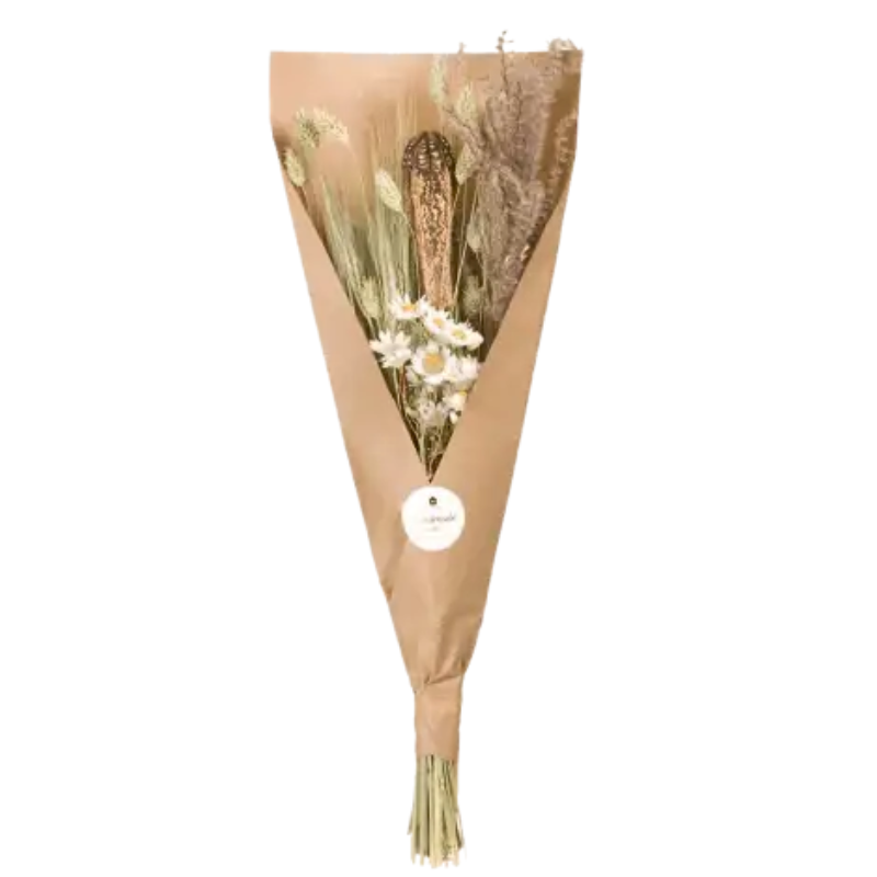 Bouquet de Fleurs séchées naturel déco 55 cm, NATURALYS