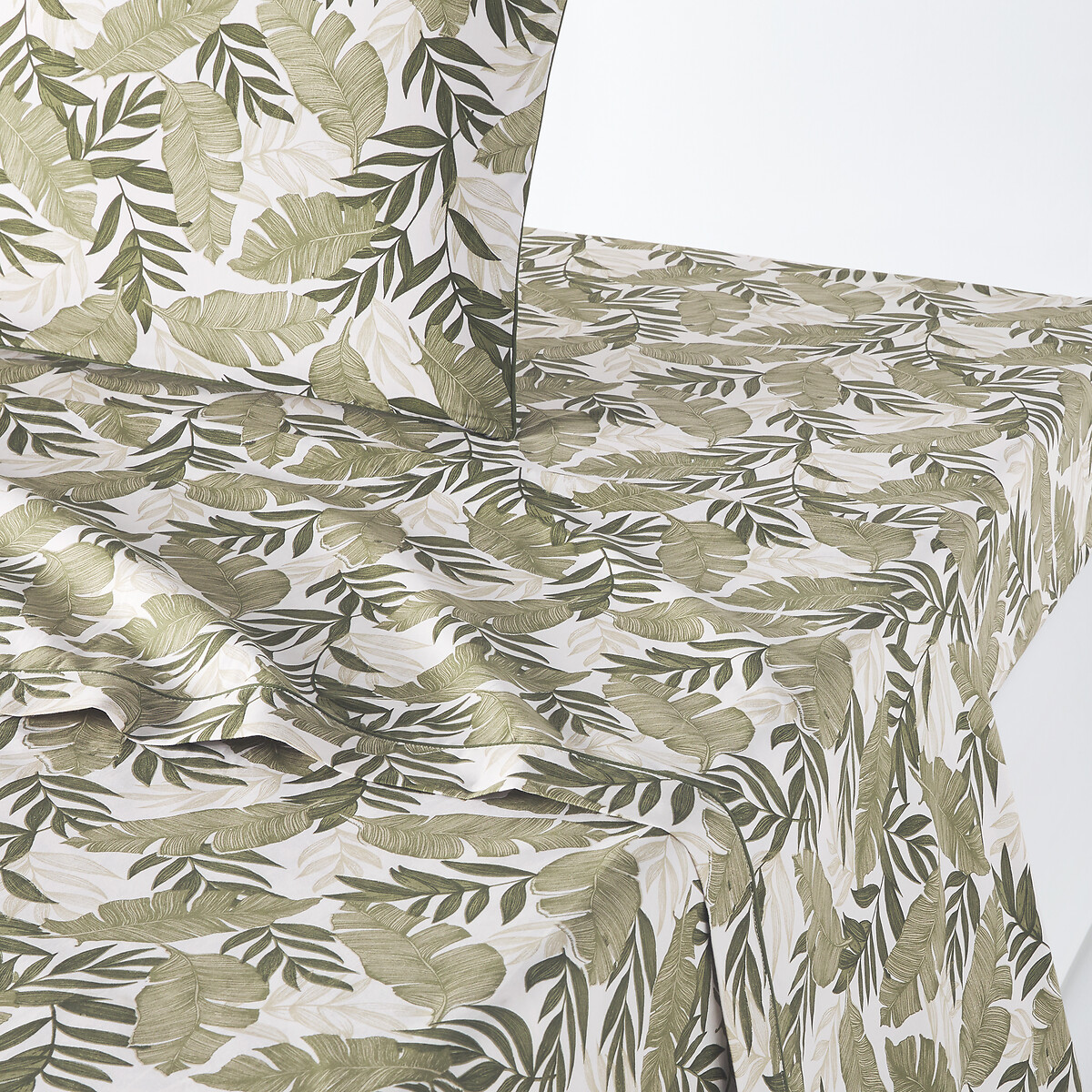Palma Foliage 100% Cotton Percale 200 Thread Count Flat Sheet