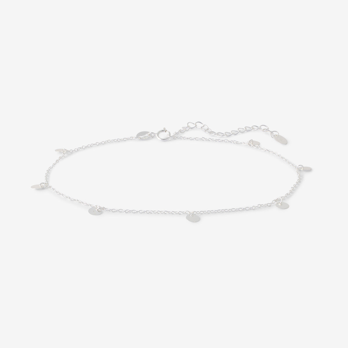 Chaine de cheville multi disques en argent garanti, BALABOOSTE