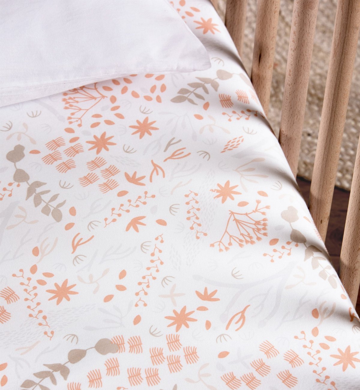 Drap housse Coton Bio pour Lit bébé YUKARI DOUCEUR, KADOLIS