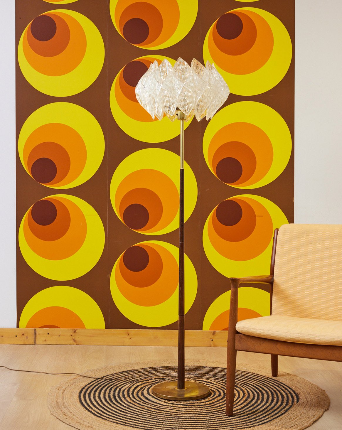 Lampadaire esprit scandinave en plexiglass Julien N°404 - Bon état, DEBONGOUT