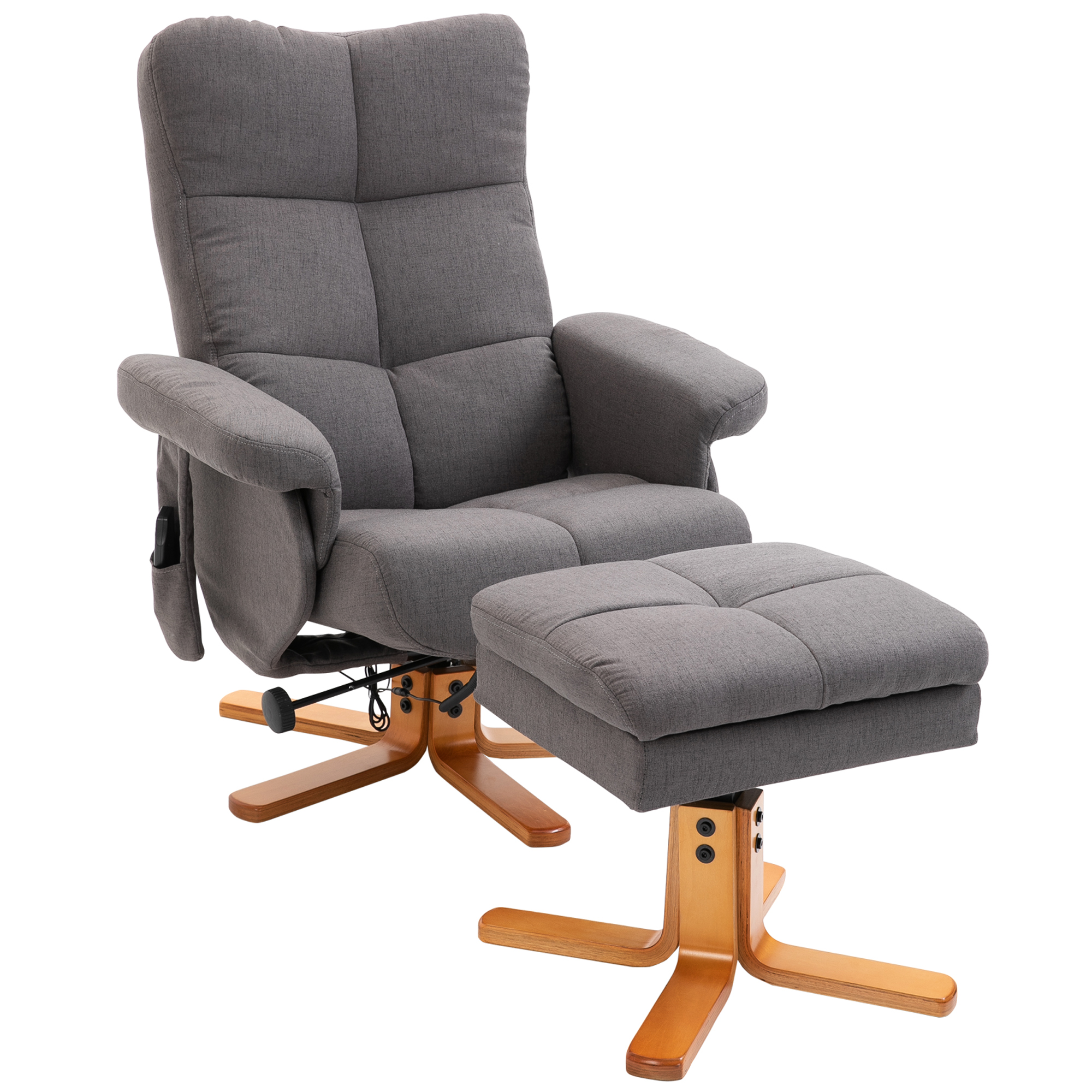 Ensemble fauteuil de massage inclinable avec, HOMCOM