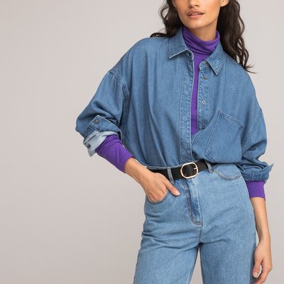 Oversize Denim Shirt with Long Sleeves LA REDOUTE COLLECTIONS