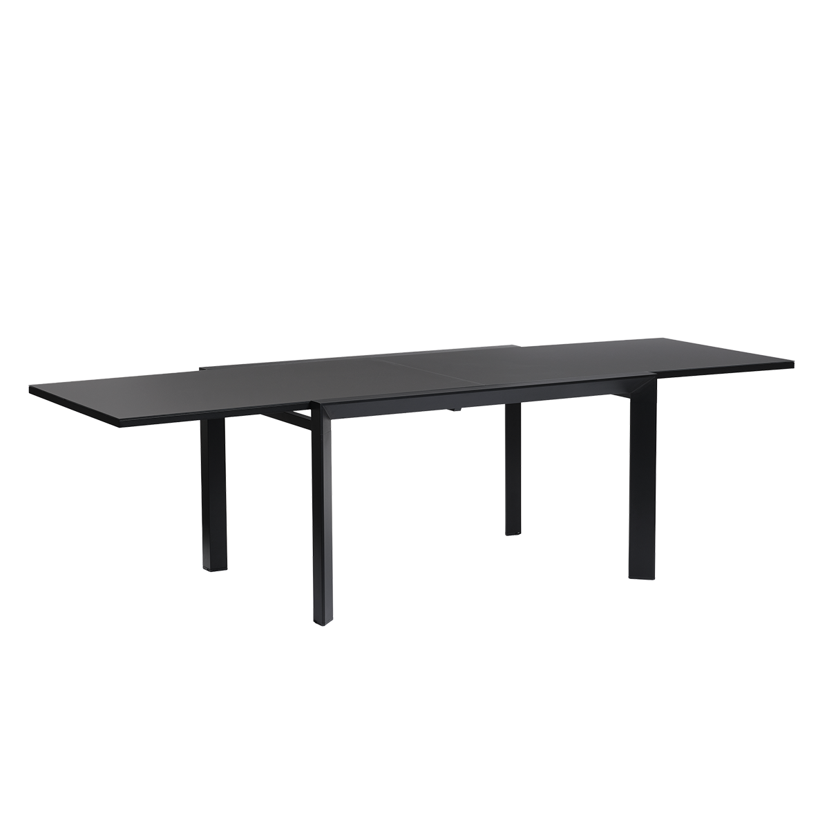 Table de jardin en aluminium noir extensible 6/10 pers. BASALT, BERAH GETAH