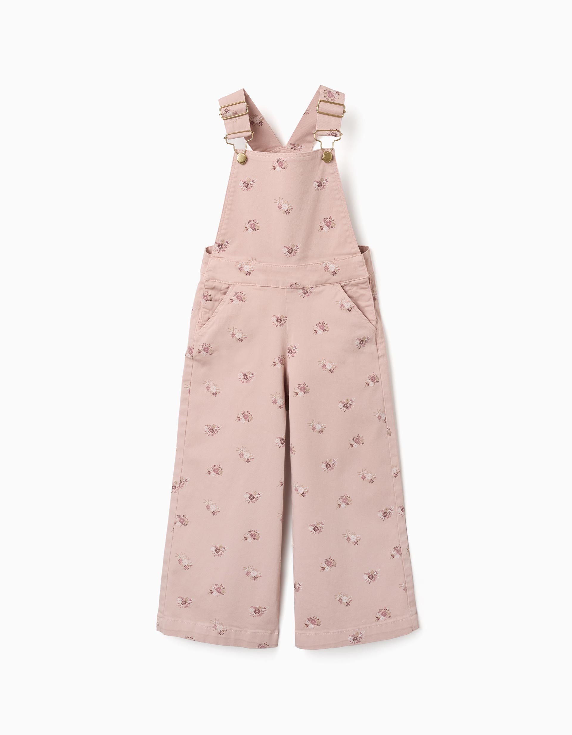 Salopette en sergé à jambe large avec motif floral, ZIPPY
