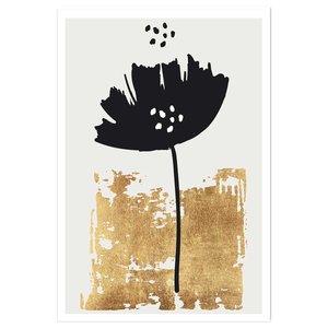Poster fleur pollen doré