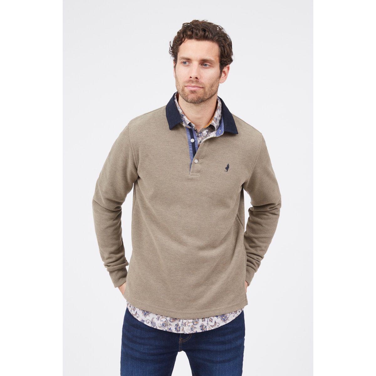 La redoute polo homme best sale manches longues