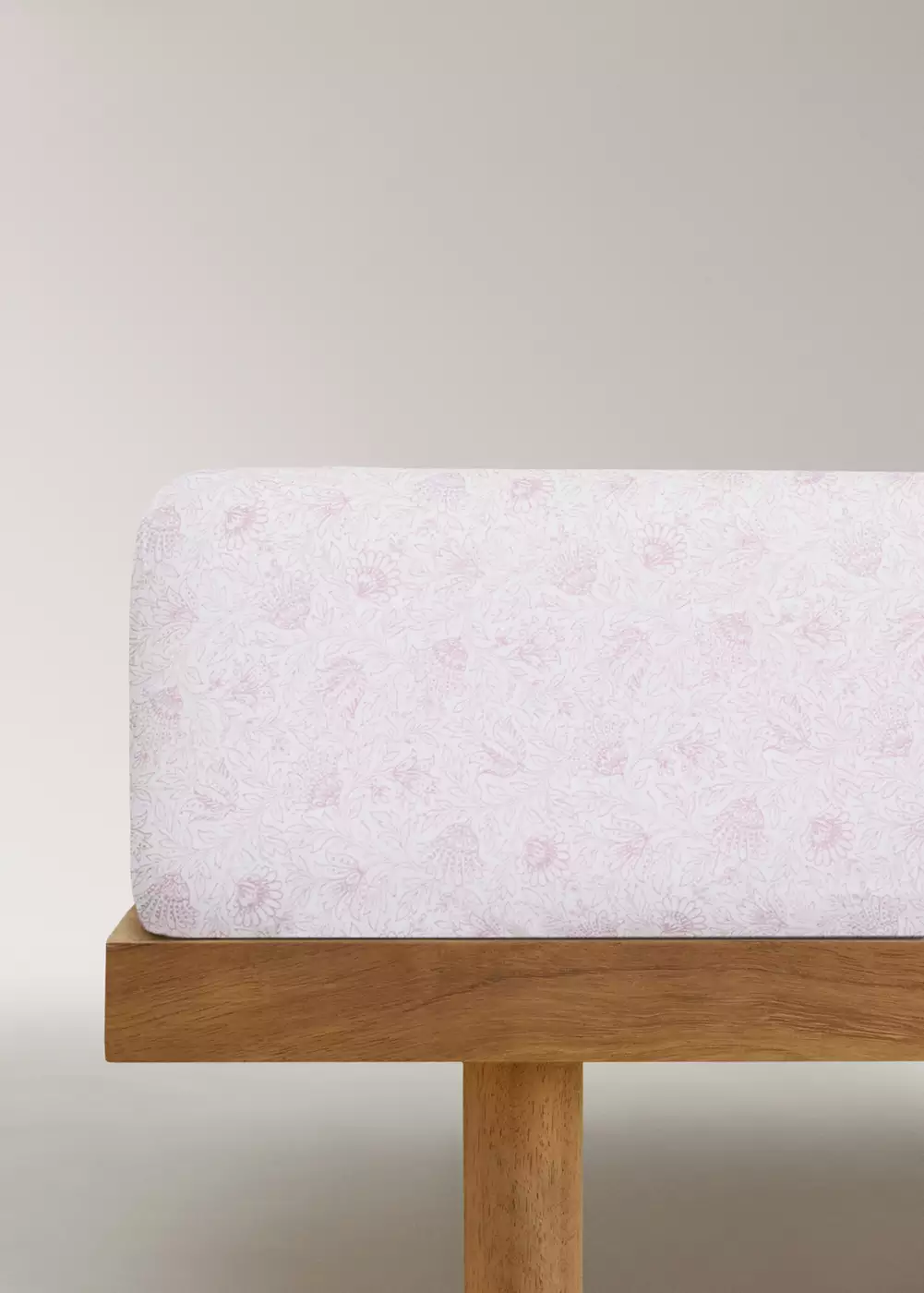 Drap-housse enfant percale de coton imprimé mini fleur lit 90 cm, MANGO HOME