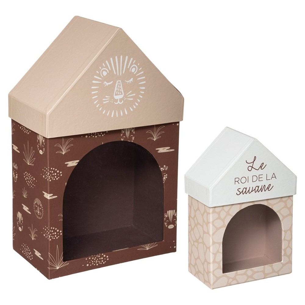 Lot De 2 Boites De Rangement Forme Hutte, ATMOSPHERA
