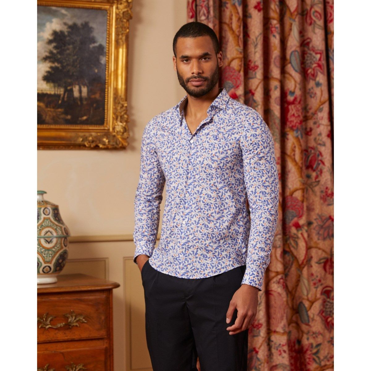 Chemise slim 100 coton imprim florale Vicomte A La Redoute