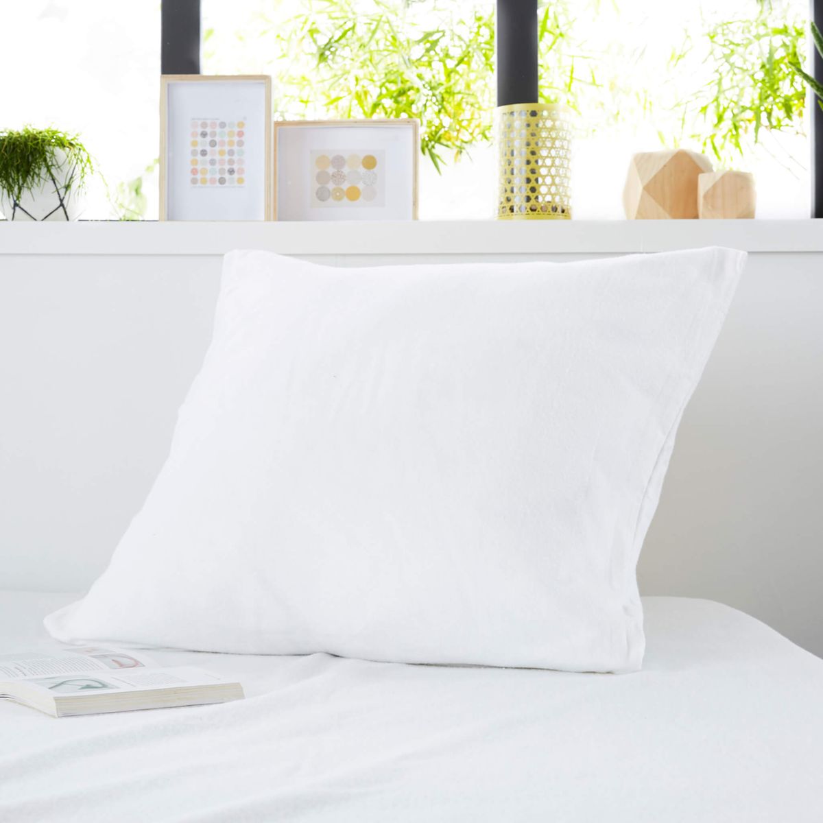 Protège oreiller molleton absorbant Couleur blanc Sweet Home