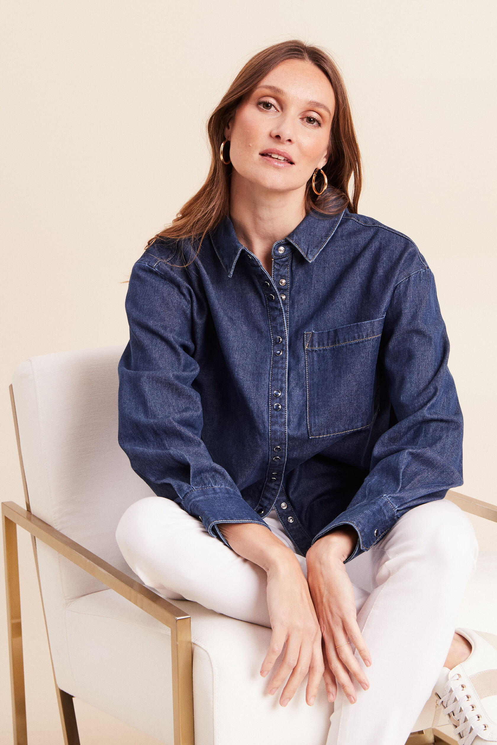 Chemise ample en coton manches longues, BREAL