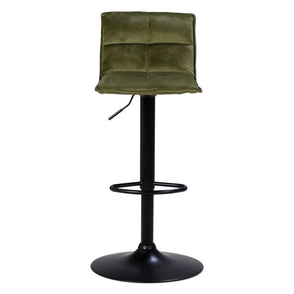 Tabouret de bar en velours réglable Jordi, ZAGO