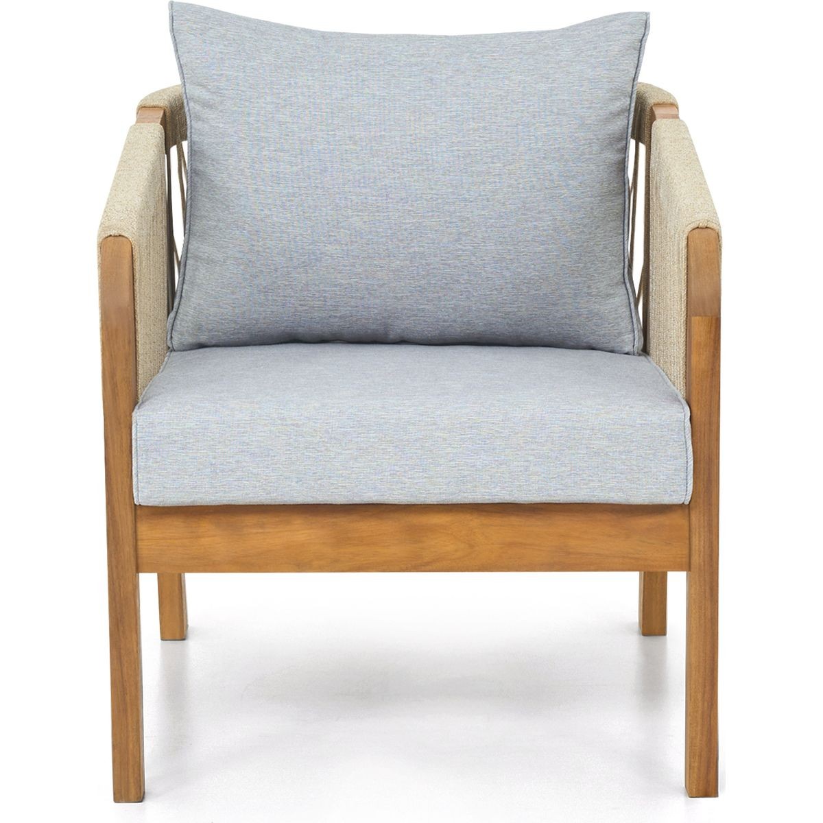 Lot de 2 fauteuils de jardin en bois FSC - SYMI, HOMIFAB