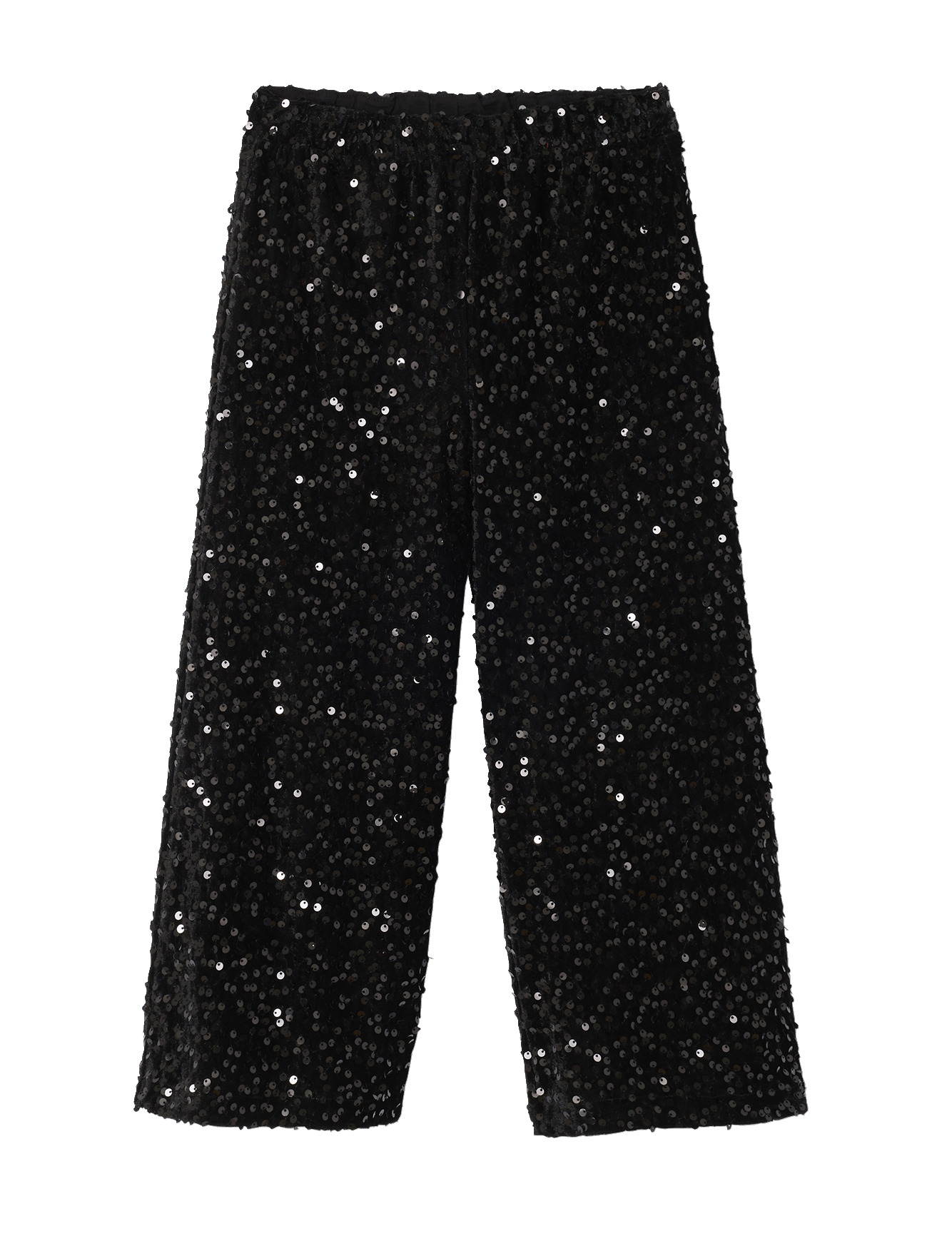 Pantalon noël large à sequins, VERTBAUDET