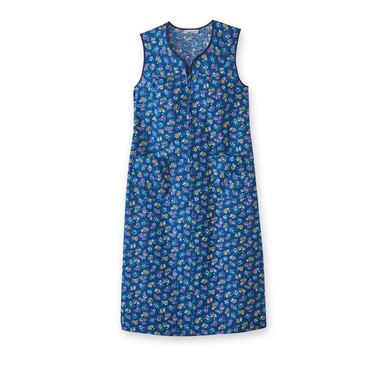 Tablier sans manches zippe imprime bleu Daxon La Redoute