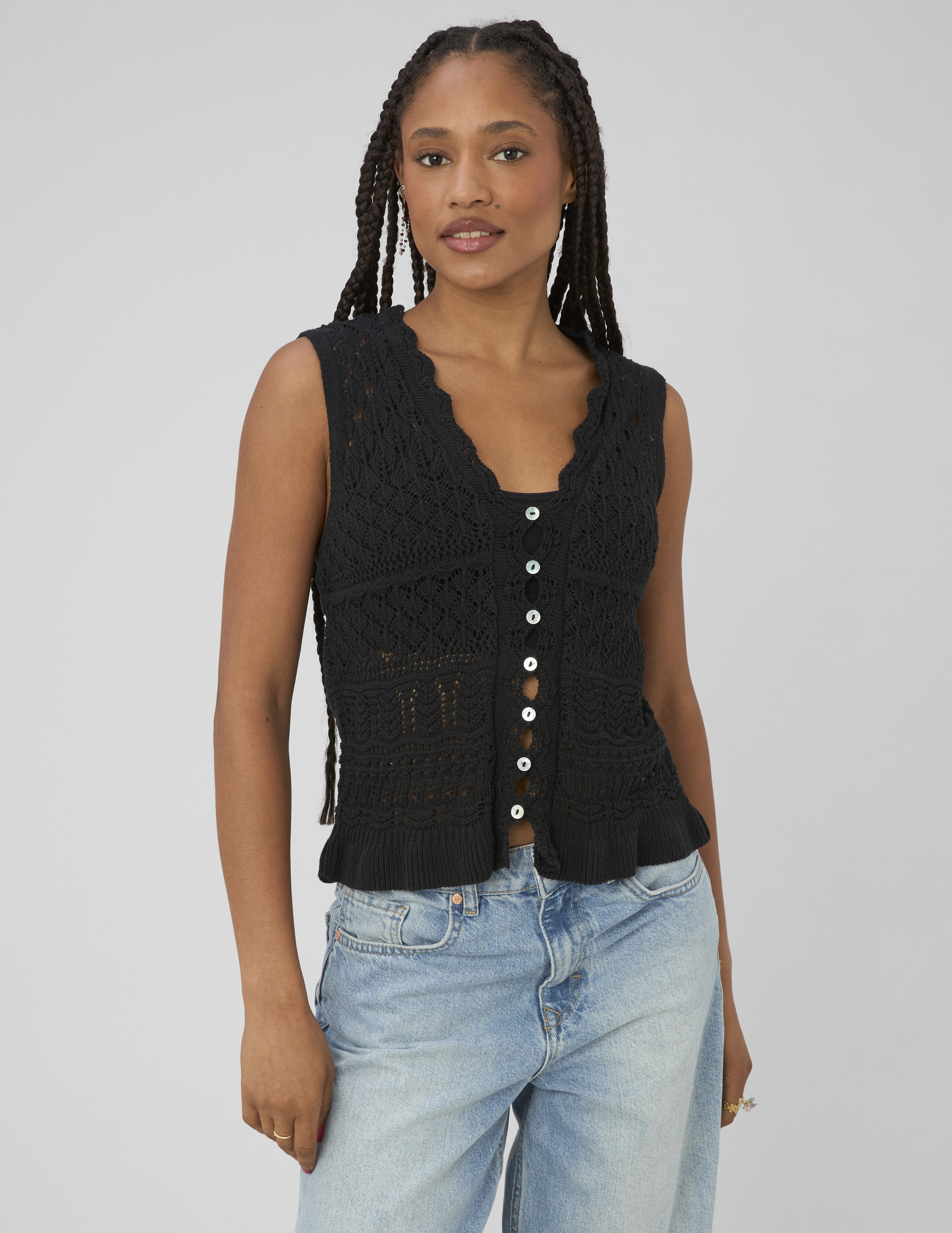 Gilet sans manches crochet, BZB