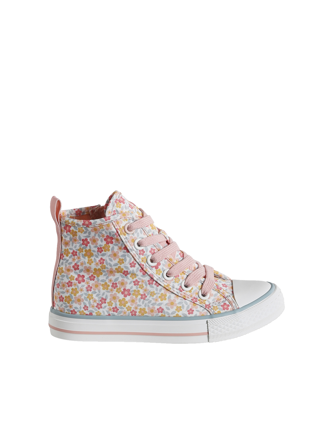 Baskets montantes en toile fantaisie, VERTBAUDET
