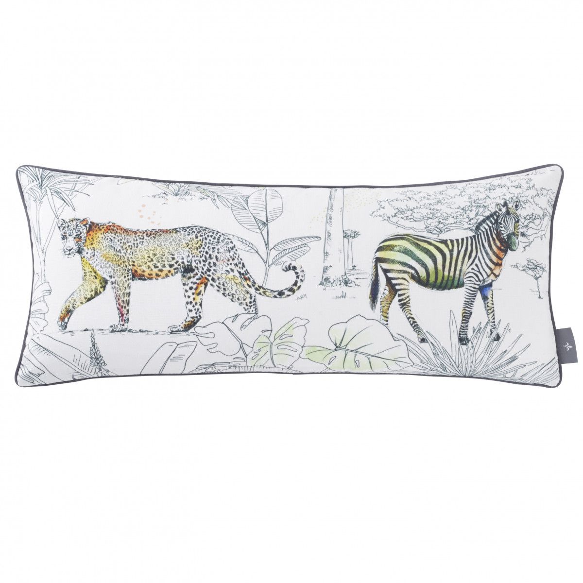 coussin savane imprime velours made in france, france