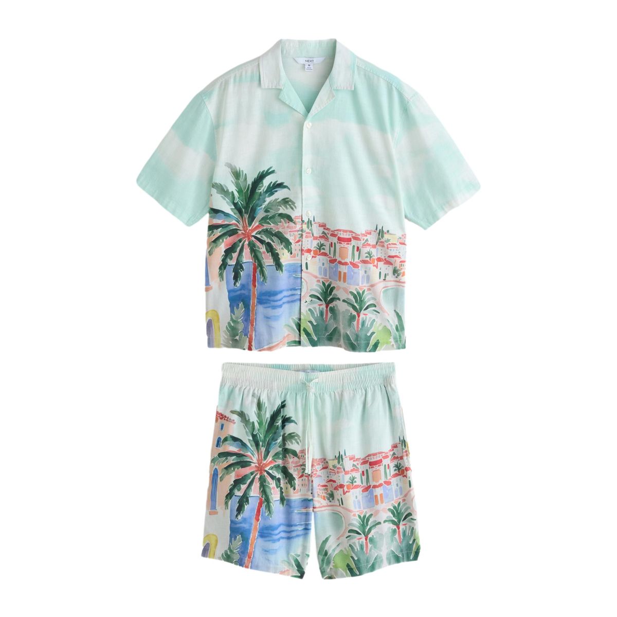 Ensemble chemise et short tissé, NEXT