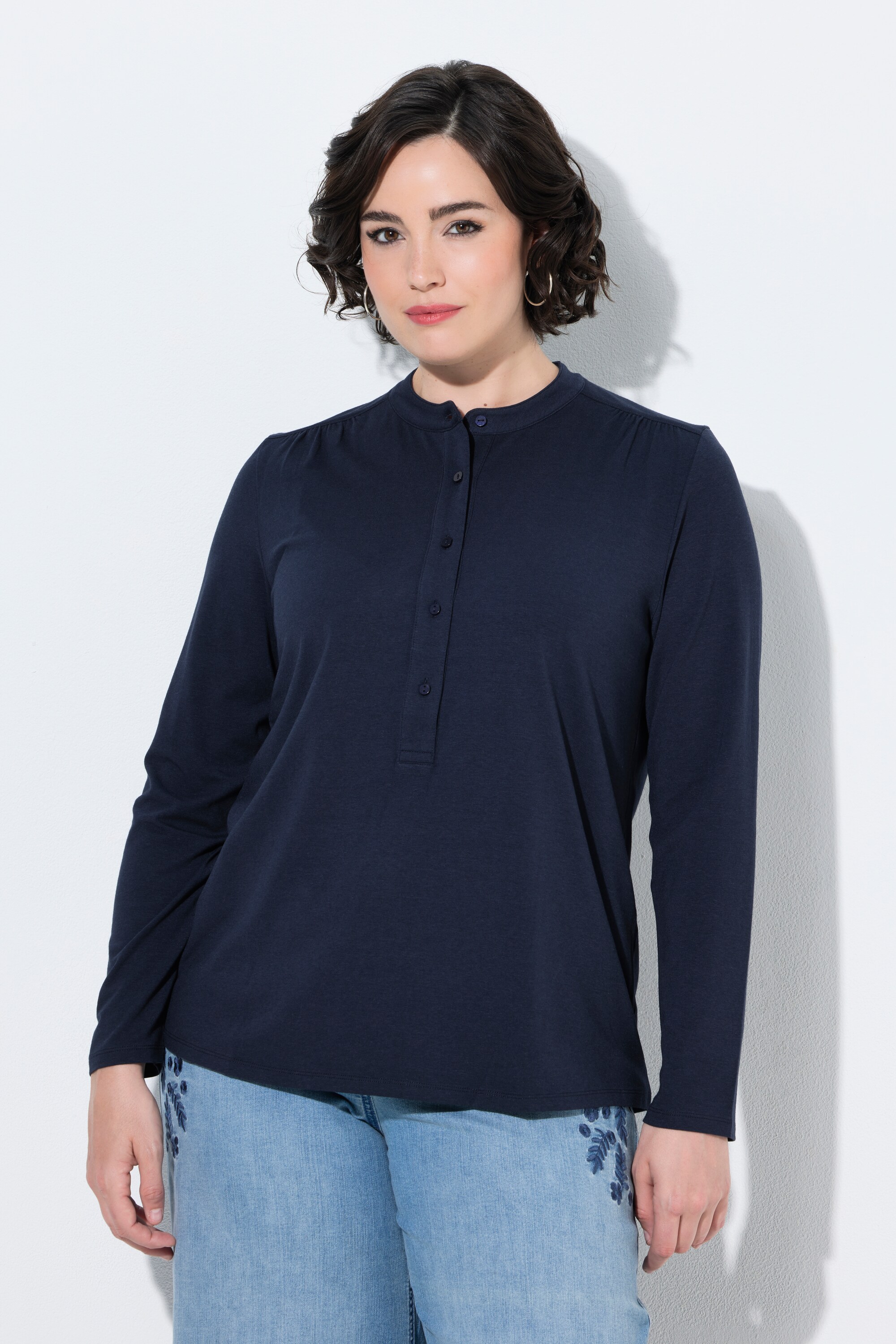 T-shirt avec patte de boutonnage, ULLA POPKEN