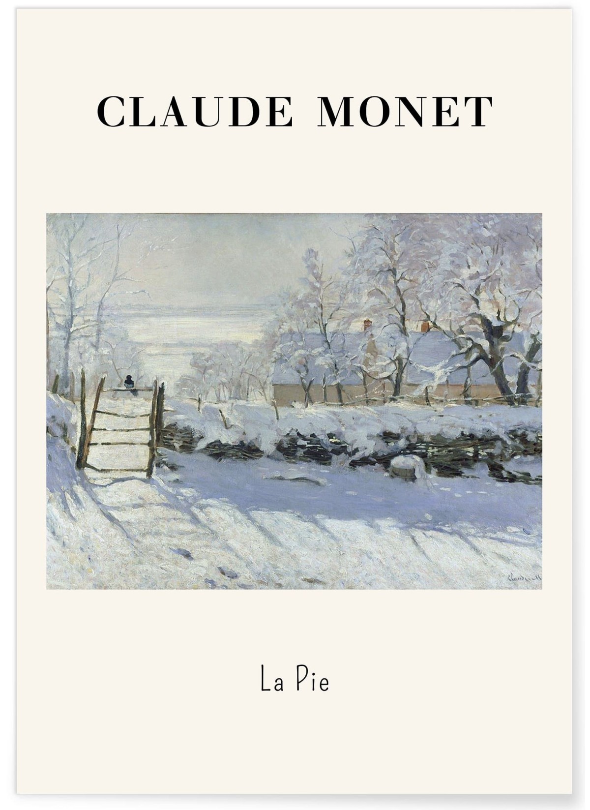 Affiche Claude Monet - La Pie, L'AFFICHERIE