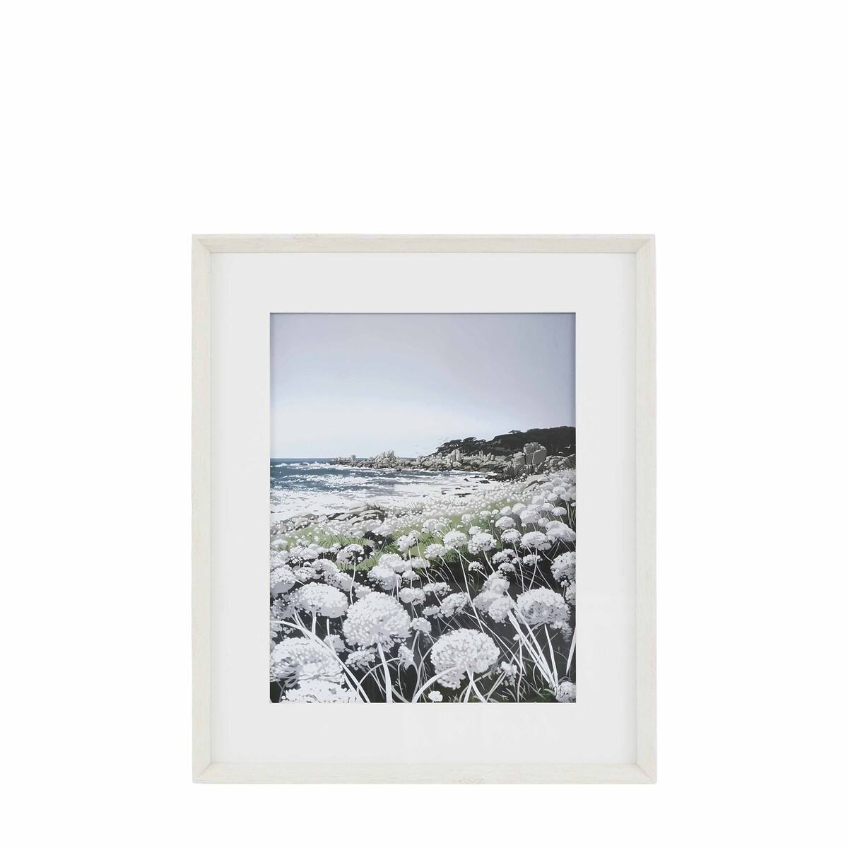 55x65cm Waves and Wild Flowers II Framed Art, ÉDITÉ