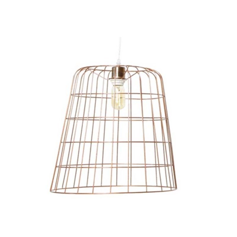grand lustre industriel panier cuivre diametre 40