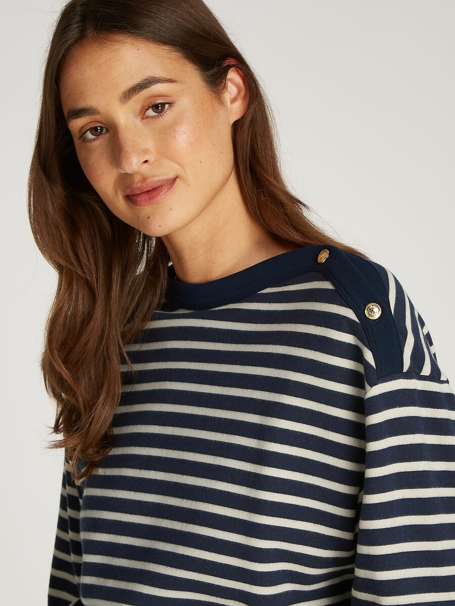 IFFEI Felpa Oversize Donna Righe Manica Lunga - Girocollo Casual Autunno, Stile Y2K