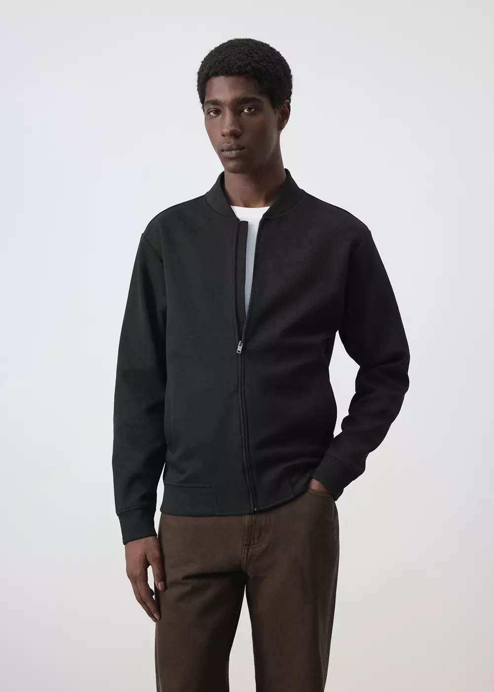 Veste bomber en coton mélangé, MANGO MAN