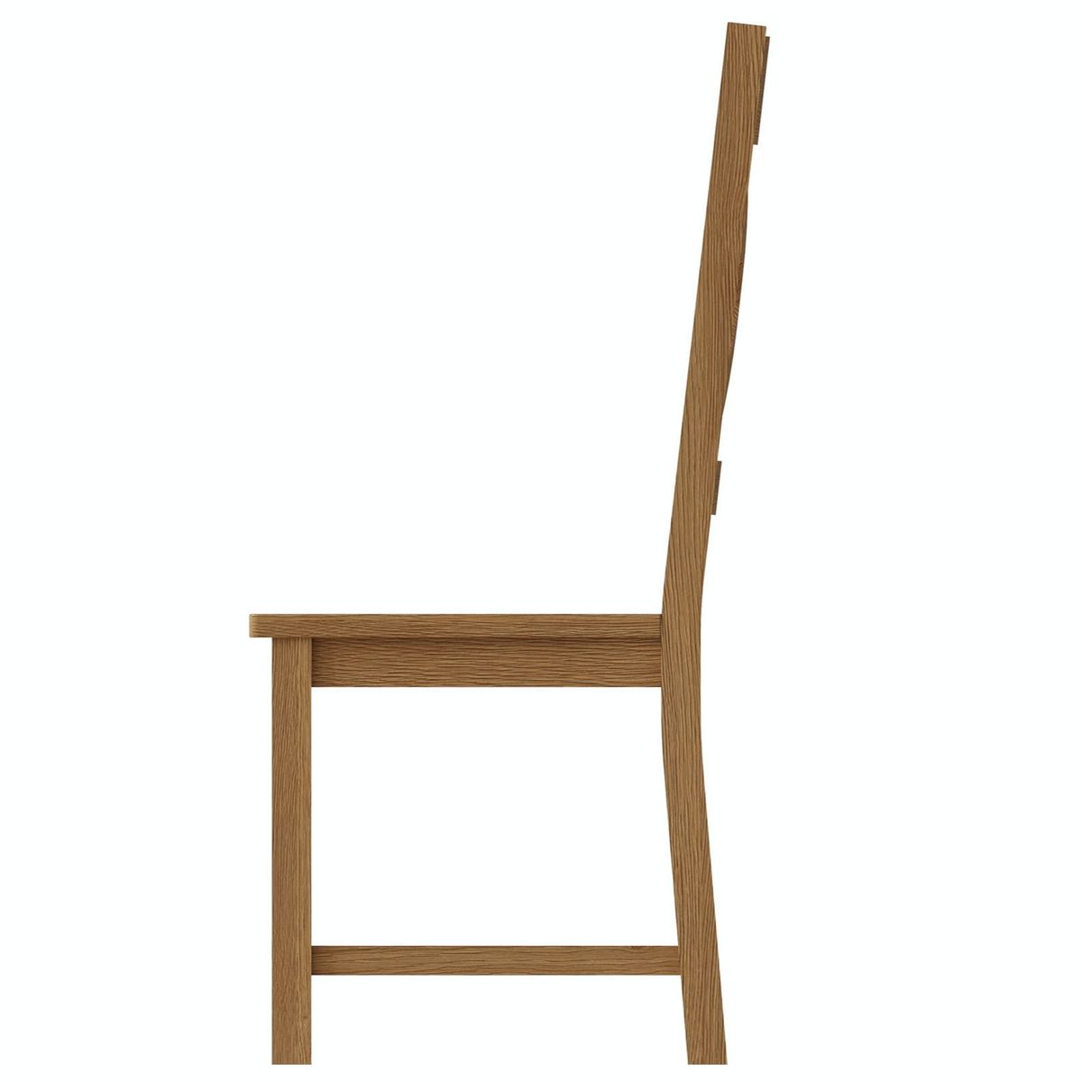 Chaise en bois clair et tissu avec dossier croisé (lot de 2) PUERTO, Chaises