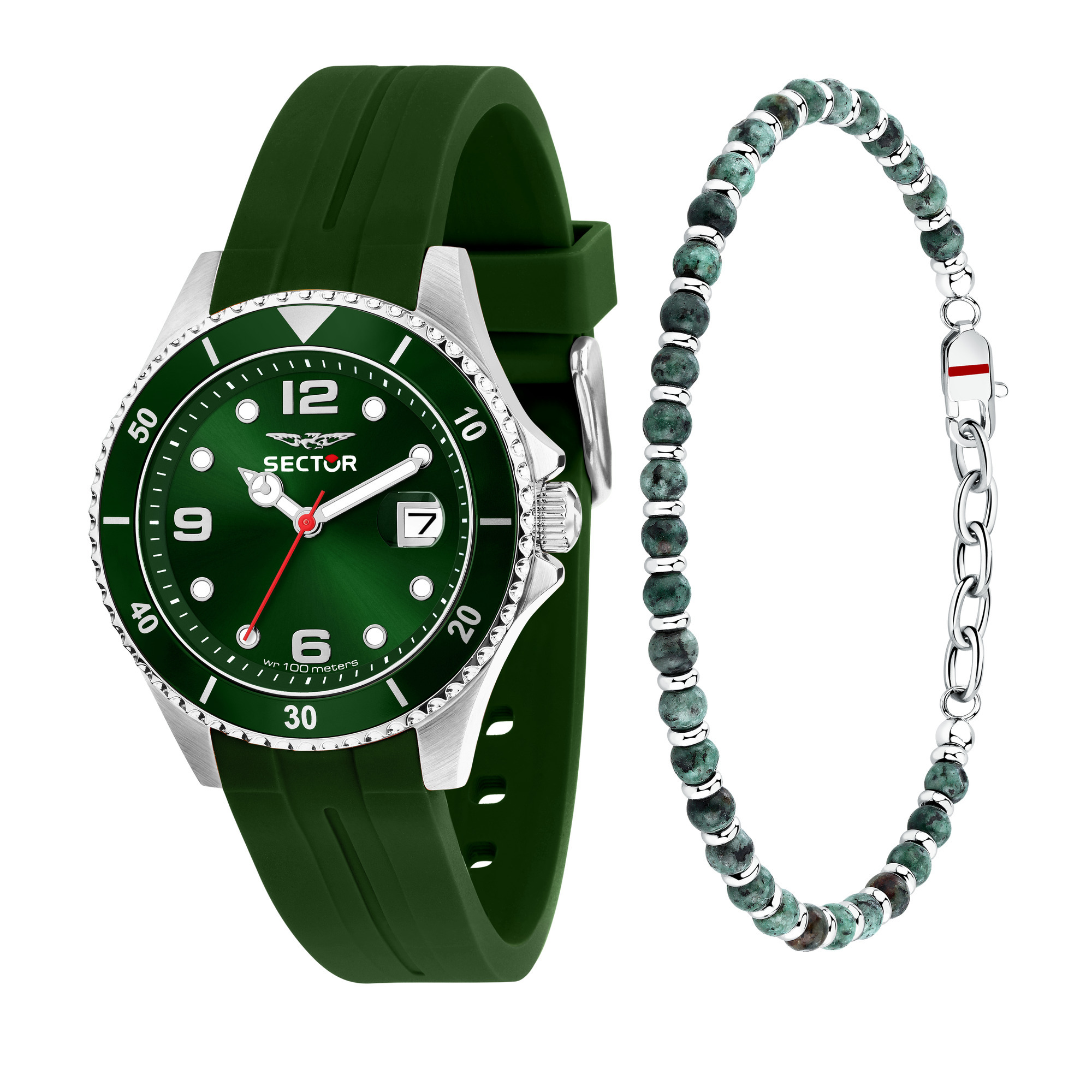Montre analogique en acier, silicone 230, SECTOR NO LIMITS